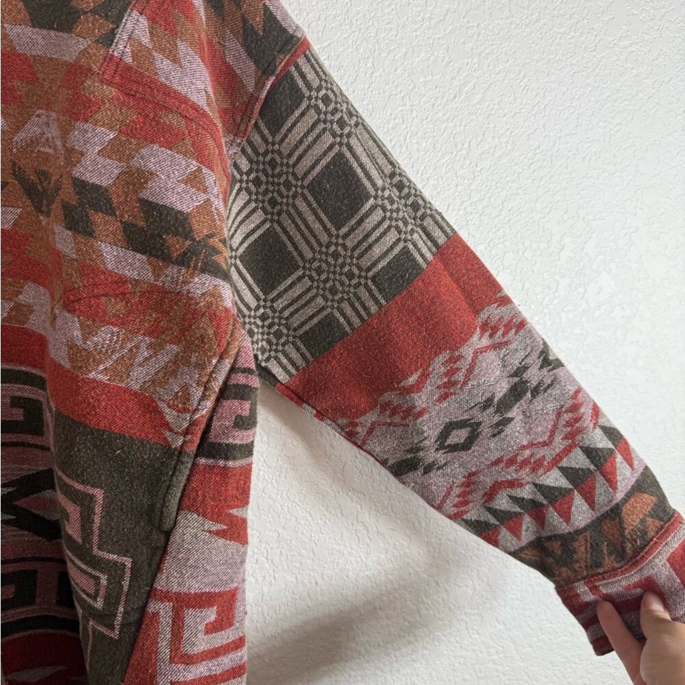 NWT Free People We The Free Arizona Sky Pullover in Crimson Aztec Large Boho - Picture 4 of 12